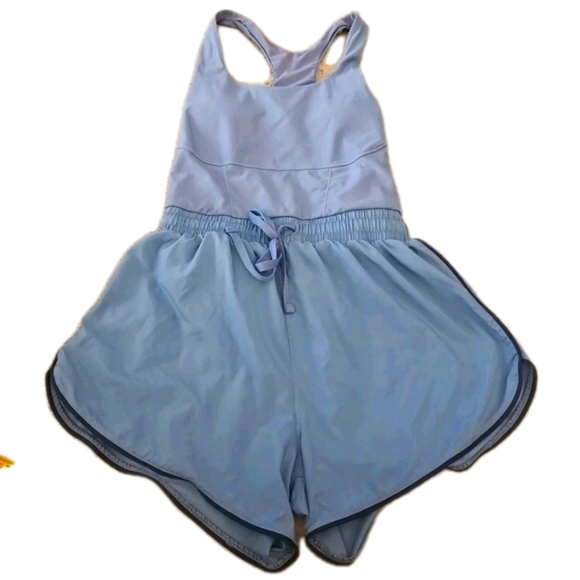 Fabletics Womens Sport Short Romper In Elemental Blue/Deep Navy S - Picture 8 of 10
